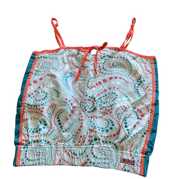 Lost Multicolor Print Cotton Top Woman Size Medium Fun Print Retro Y2K - Picture 4 of 9